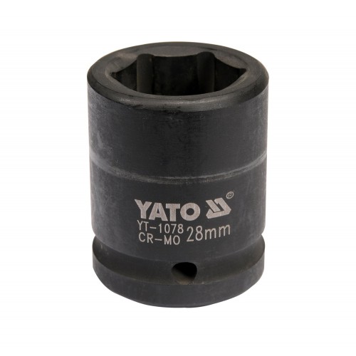 Головка торцевая ударная 3/4",6-гранная,28мм, длина 53мм. YATO YT-1078