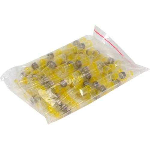 Соединитель с оловом d=6мм для проводов (4–6мм²/12–10 AWG) с термоусадкой,100шт. YATO YT-81454