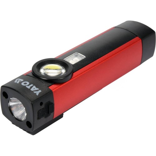 Ліхтар світлодіодний акумуляторний YATO : Li-Ion 3.7 В 2000mAh, 5 Вт, 3 режими: УФ, 200/300 lm YT-08580