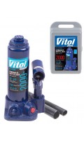 Домкрат пляшковий 2т 181-345 мм в кейсі VITOL T90204S/DB-02006K