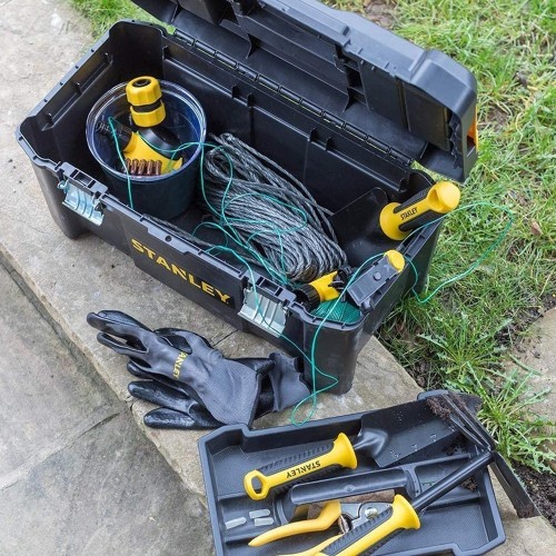 Ящик для інструментів STANLEY : 19" (480х250х250 мм ), пластиковий, комірки в кришці, металеві защіпки, STST1-75521