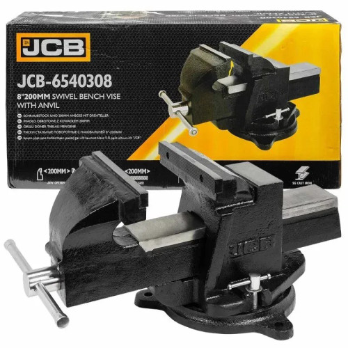 Тиски слесарные стальные 200мм (8"),поворотные,с наковальней. JCB Tools JCB-6540308