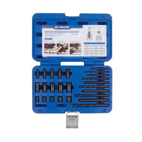 Набор экстракторов и сверл для сломанных шпилек (4–14мм),25 предметов. KING TONY 11225SQ