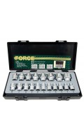 Набор 6-гранных дюймовых головок 5/16"-1-1/4",квадрат 1/2", 19шт. FORCE 4194 F