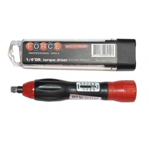 Отвертка динамометрическая 1/4" 0.4 - 2 Nm FORCE 64721602 F