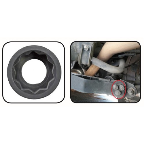 Торцевая головка 1/2",MS20,10 шлицов для тормозного суппорта Honda CR-V. FORCE 9T0211 F
