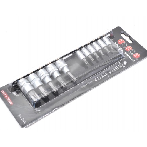Набор бит-насадок 1/4"+3/8" Torx 11 пр. FORCE 2111i F
