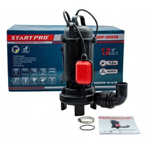 Дренажный погружной насос 220В.,1650Вт START PRO SDP-2000S