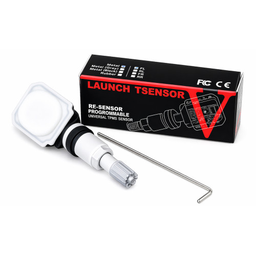 Датчик тиску в шинах програмований,універсальний RF TPMS Launch 433/315 МГц (алюмінієвий вентиль,"SILVER"). LTR-05