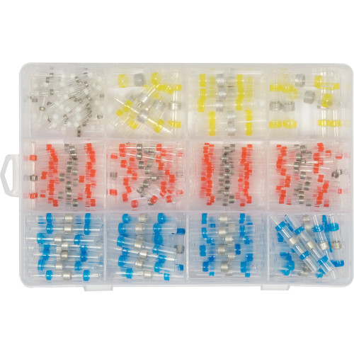 Набор термоусадочных соединителей с оловом для проводов (0,25–6мм²/ 24–10 AWG), 220шт. YATO YT-81460