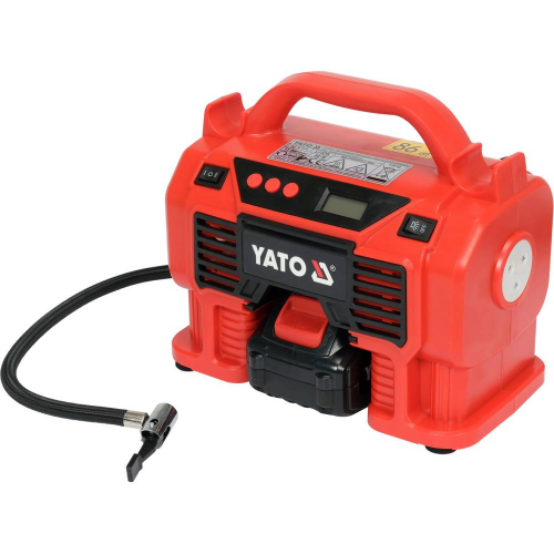 Компресор акумуляторний YATO Li-Ion 18 В тиск ≤ 11 Bar,, 3.0 AxГ, 60 Вт,  21 л/хв YATO YT-23247
