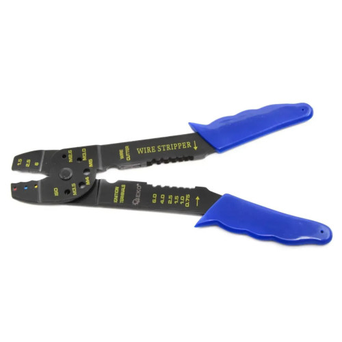 Щипці для обтиску та зачистки проводів 0,5–5,0мм²,(8"). GEKO G01771