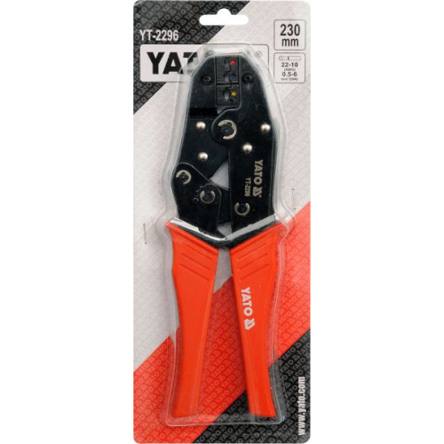 Кліщі для опресування клем 0,5–6мм² (230мм). YATO YT-2296