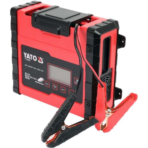 Зарядний прилад  з LCD дисплеєм 230В YATO до акумуляторів 12V-2/8/15А, 240A/Год YT-83003