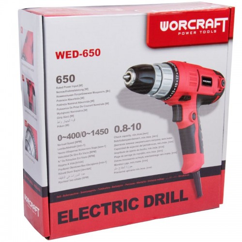 Шуруповерт электрический сетевой 650Вт. 30 Нм., WED-650 WORCRAFT