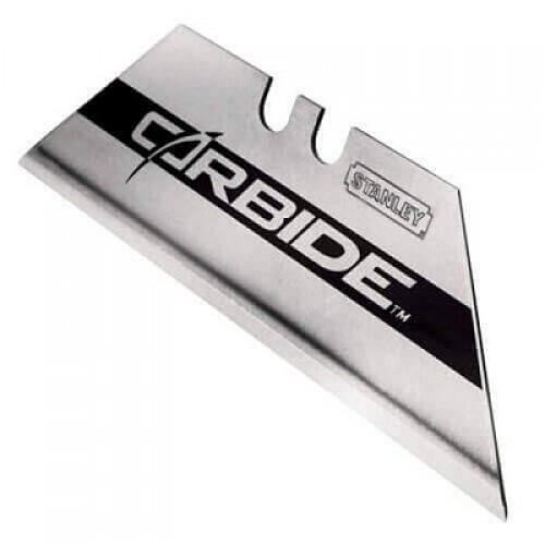 Лезвие сменное трапецевидное STANLEY "Carbide": L= 62 мм. карбид-вольфрам режущий край; 5шт (0-11-800)