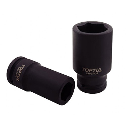 Головки торцеві ударні глибокі 3/4",6-гранні. TOPTUL KABE2419 Series
