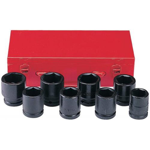 Набір ударних головок 3/4",(1"-1-1/2"),6-гранних,дюймових,8 предметів. FORCE 6081S F