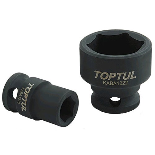 Головка торцевая ударная 1/2",27мм,6-гранная, короткая, длина 42мм. TOPTUL KABA1627