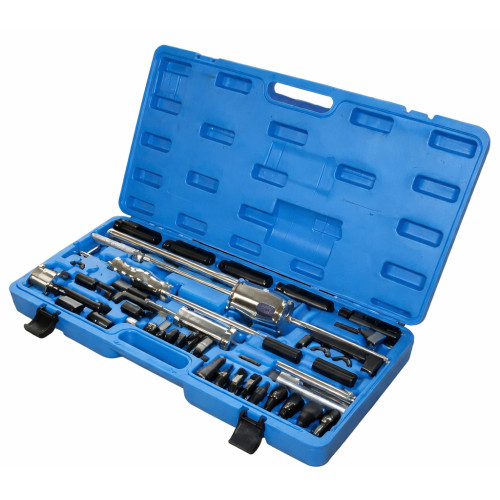 Съемник дизельных форсунок универсальный с обратными молотками 40пр. ShiningBerg 101388