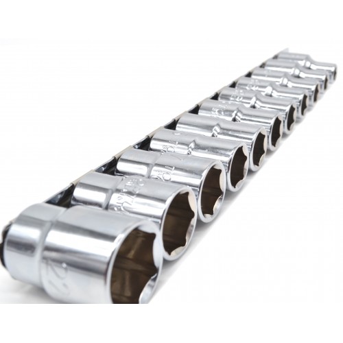 Набор головок 1/2" 11ед. 8~15,17,19,22мм (на планке) TOPTUL GAAQ1601U