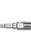 Ключ ступенчатый YATO: под квадрат 1/2" с размерами 3/8", 29/68", 1/2", 21/32", 27/32", Cr-V YT-03317