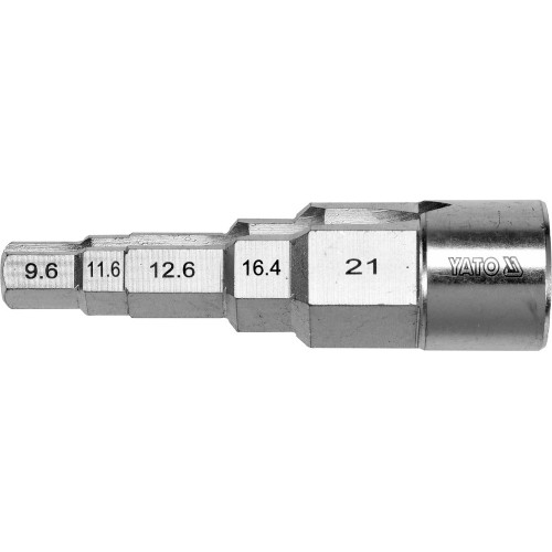 Ключ ступенчатый YATO: под квадрат 1/2" с размерами 3/8", 29/68", 1/2", 21/32", 27/32", Cr-V YT-03317