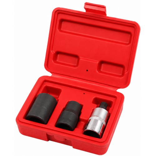 Набор пятигранных головок 1/2" для тормозных суппортов Bendix и Girling, 3 предмета. VIKTEC VT01621