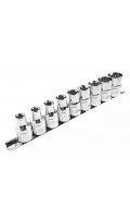 Набір торцевих головок TORX 1/2" E10–E24, 9 предметів. H409E JTC