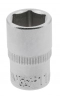 Головка торцева коротка 6-гранна 11мм,квадрат 1/4", довжина 25мм. YATO YT-1410