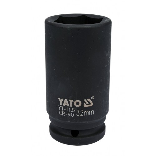 Головка торцевая ударная глубокая 3/4",6-гранная,32мм, длина 90мм. YATO YT-1132