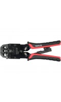 Клещи для обжима и зачистки кабелей YATO : RJ45, RJ10, RJ11, L=205 мм YT-22443