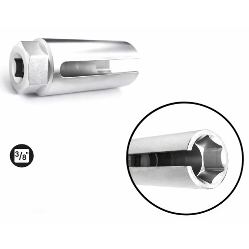 Ключ для лямбда-зонда 22мм, 3/8",паз 20мм. Quatros QS20625