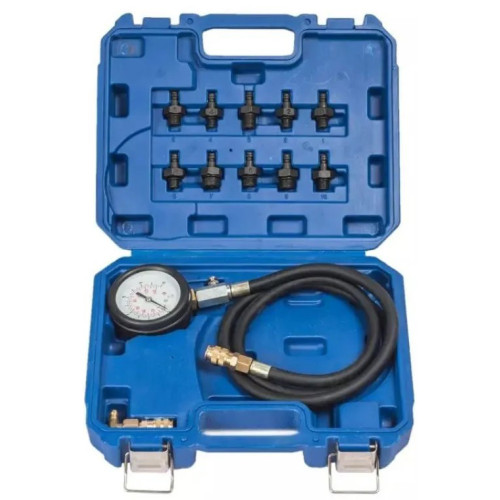 Тестер давления масла (0-10 bar) в кейсе,14шт. Rewolt T7130