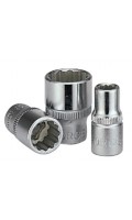Головка торцевая 12-гранная, квадрат 1/4",12мм, длина 25мм. FORCE 52912 F
