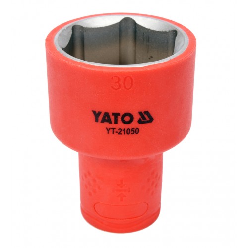 Головка торцевая диэлектрическая VDE 1/2",6-гранная, 30мм, длина 60/38мм. YATO YT-21050