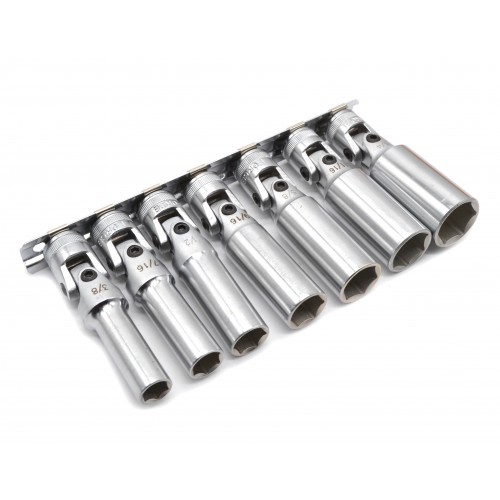 Набор головок 3/8" с карданом глубоких 7ед.дюймовые (3/8" - 3/4") 3077S FORCE