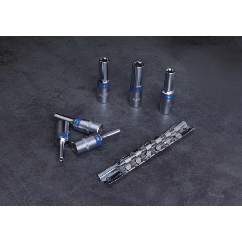 Набор глубоких головок TORX ("Е") 3/8" 6 ед. Е4-Е14 на планке 3116PR KING TONY