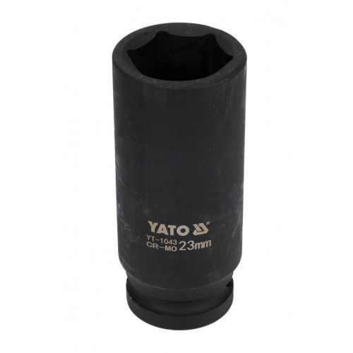 Головка торцевая ударная глубокая 1/2",6-гранная,23мм, длина 78мм. YATO YT-1043