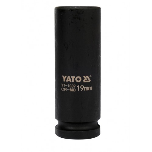 Головка торцевая ударная глубокая 1/2",6-гранная,19мм, длина 78мм. YATO YT-1039