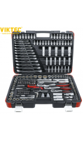 Набор инструмента комбинированный, 1/4, 3/8, 1/2, Cr-V,  216 предметов. VIKTEC VT14185
