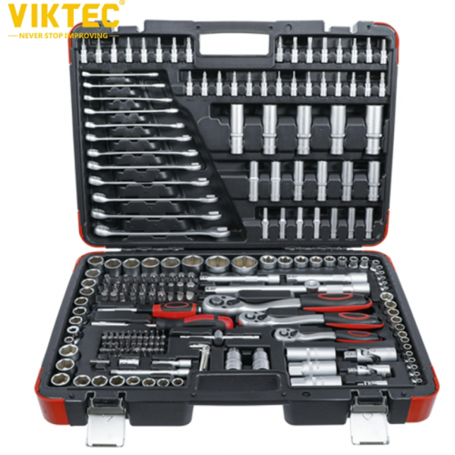 Набор инструмента комбинированный, 1/4, 3/8, 1/2, Cr-V, 216 предметов. VIKTEC VT14185