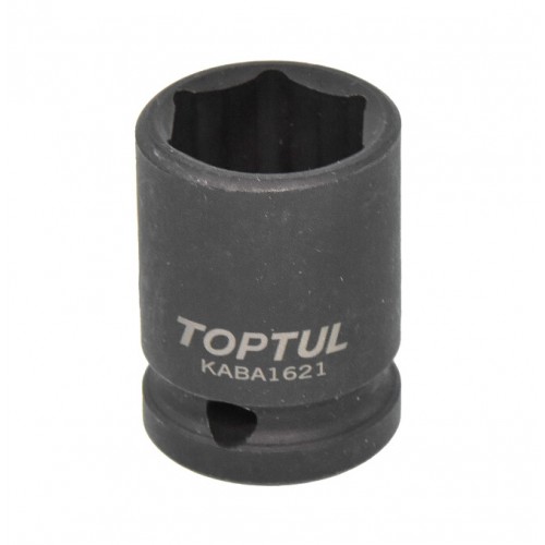 Головка торцева ударна 1/2",21мм,6-гранна, коротка, довжина 40мм. TOPTUL KABA1621