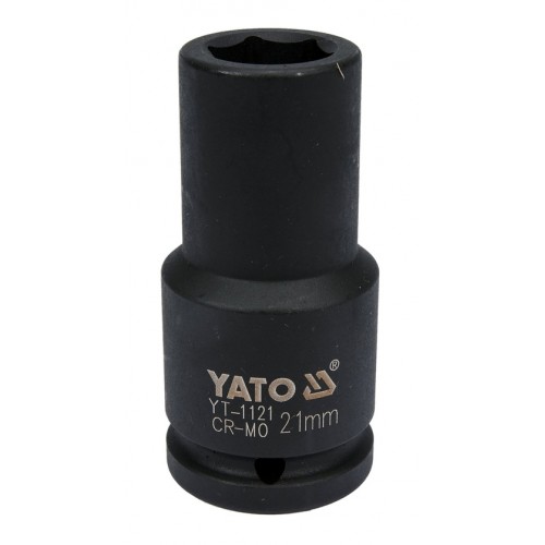 Головка торцевая ударная глубокая 3/4",6-гранная,21мм, длина 90мм. YATO YT-1121