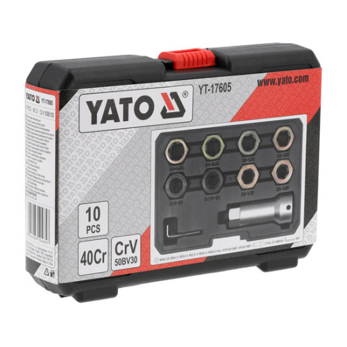 Набір для ремонту різьби півосей (M20–M24). YATO YT-17605