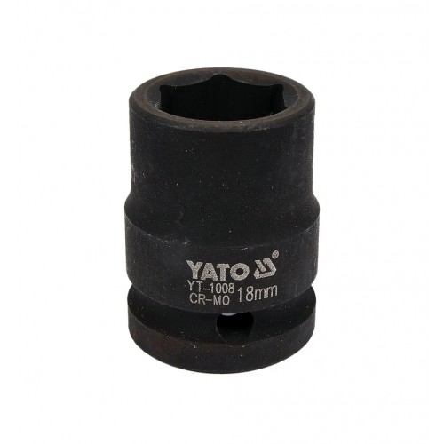 Головка торцевая ударная 1/2",6-гранная,18мм, длина 39мм. YATO YT-1008