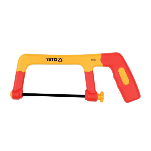 Ножовка по металлу VDE 1000В с изолированным корпусом,полотно 150мм. YATO YT-21221