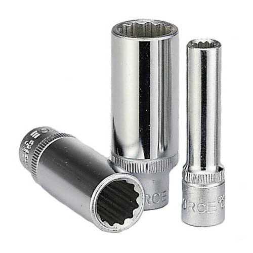 Головка торцевая глубокая 1/4",12-гранная, размер 12мм, длина 50мм. FORCE 5295012 F