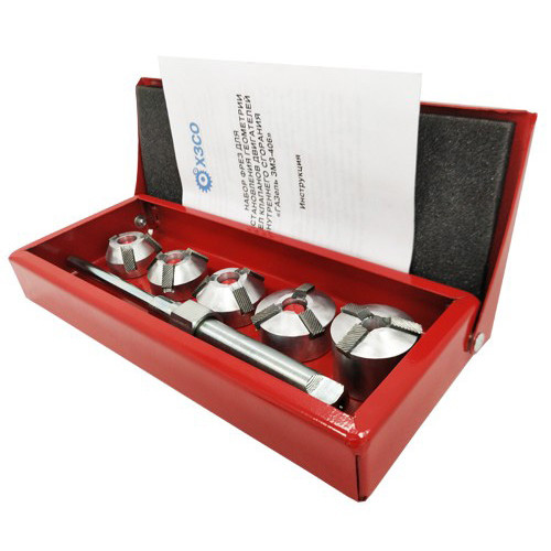 Набор фрез (шарошек) для восстановления седел клапанов ДВС "ГАЗель ЗМЗ-406". ХЗСО SVCK406ZMZ