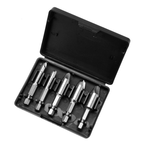 Набор экстракторов для удаления сломанных шпилек (1/4",0–14мм,5шт). YATO YT-06035